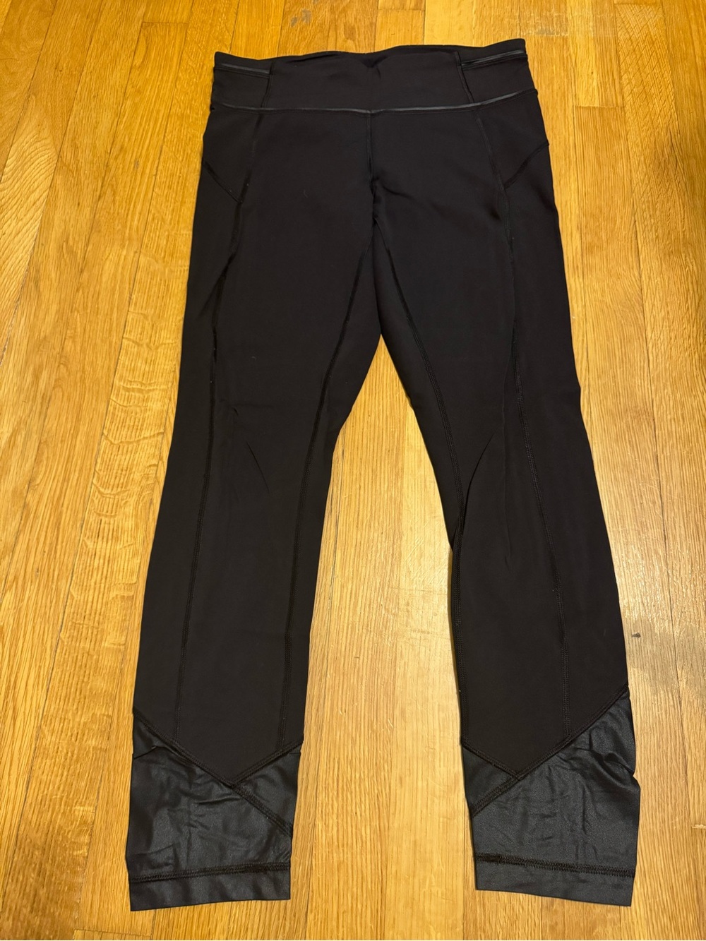 lululemon athletica Black Women's Leggings with Mesh Hem